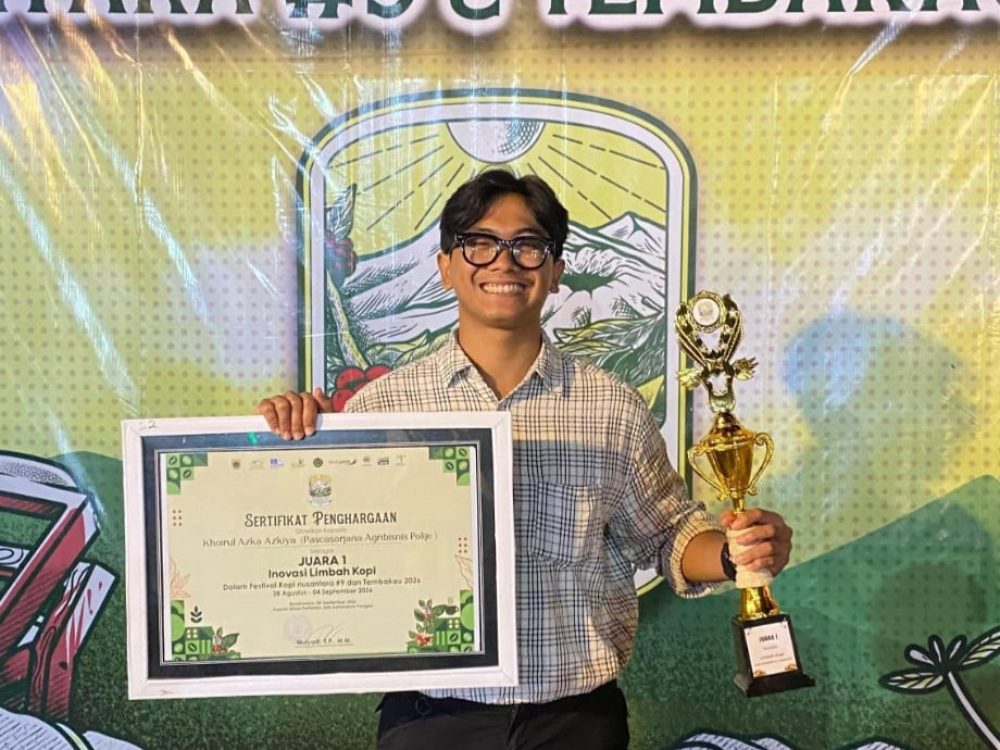 Mahasiswa Pascasarjana Polije Raih Juara Satu Inovasi Limbah Kopi di Bondowoso