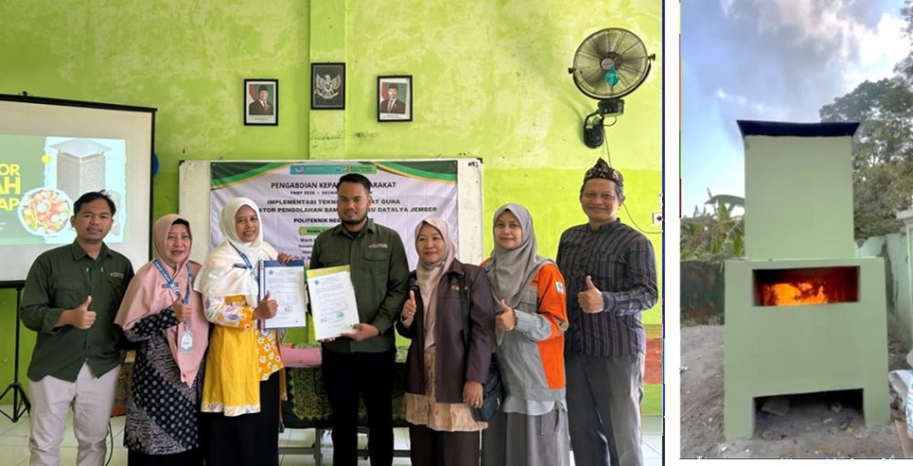 Polije Serahkan Insinerator Sampah Residu kepada BSU Catalya Jember