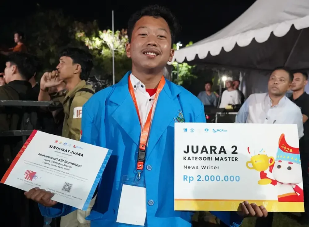 Sabet Juara 2 News Writer Mahasiswa Polije Nganjuk Harumkan Nama Kampus di Tingkat Nasional