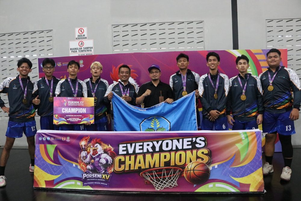 Tim Basket Polije Sabet Emas PORSENI Lewat Perjuangan Sangat Sengit